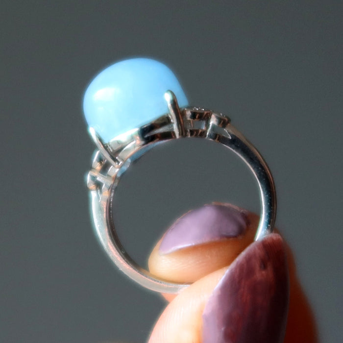 aquamarine oval ring