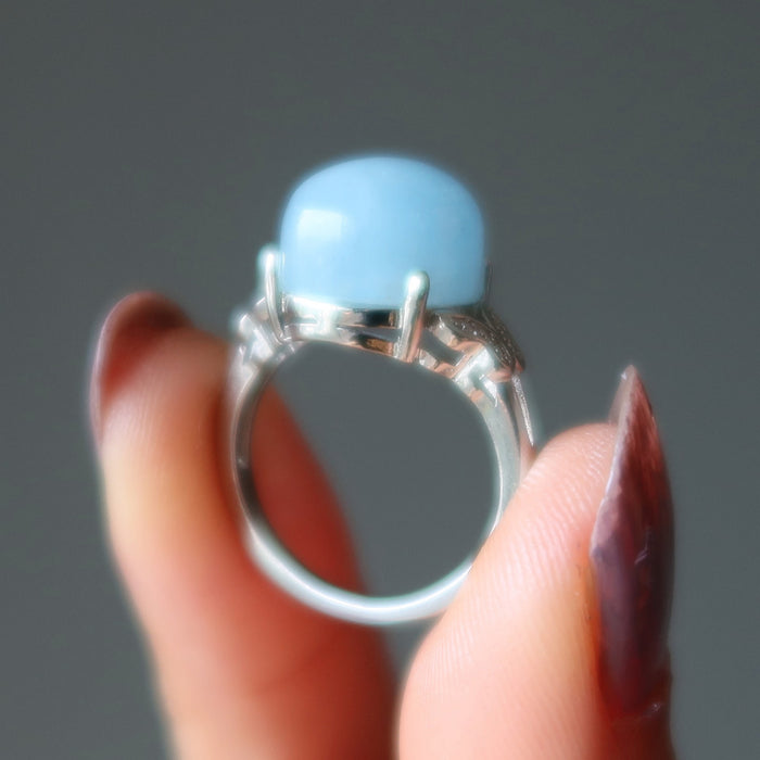 aquamarine oval ring