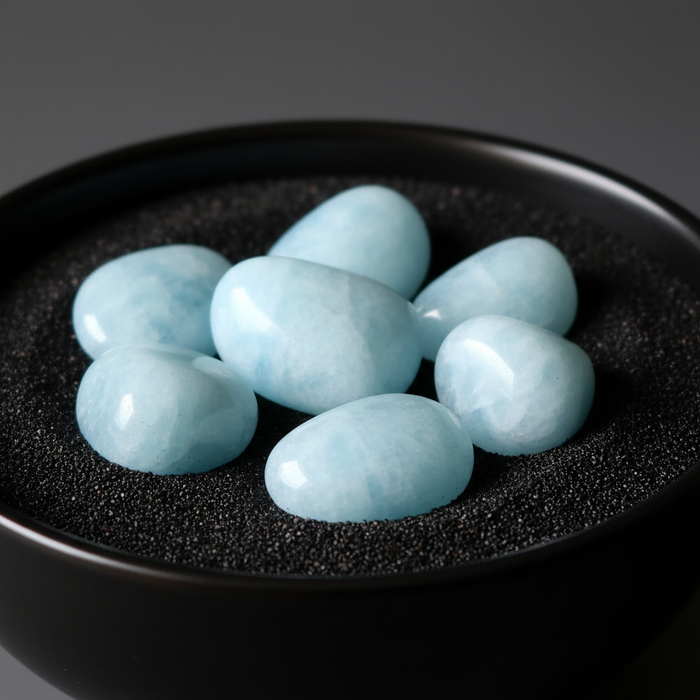 Aquamarine Tumbled Stone Premier Blue Bliss Crystal