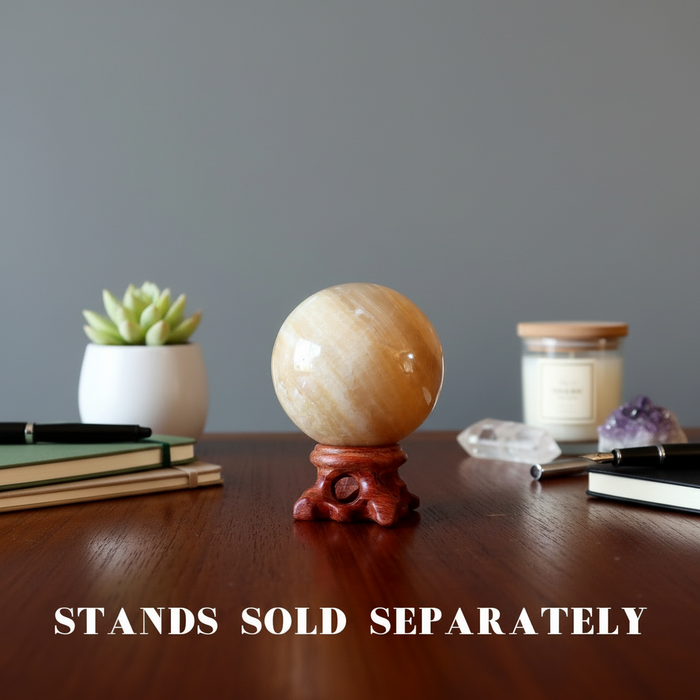 Aragonite Sphere Mocha Motivation Crystal Ball