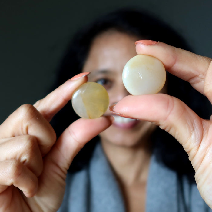 Orange Aventurine Grid Crystal Bundle Coin Set of 18