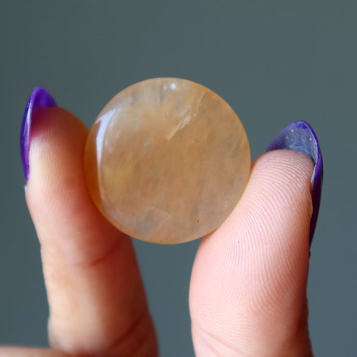 Orange Aventurine Grid Crystal Bundle Coin Set of 18