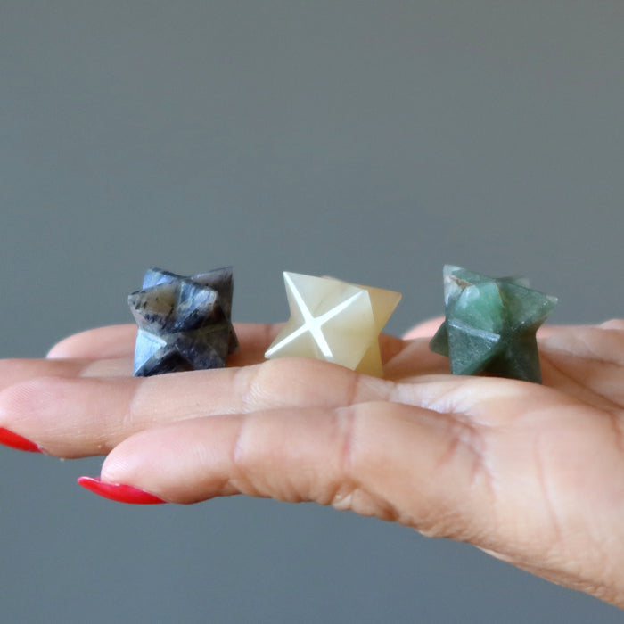 Aventurine Merkaba Energy Spin Stone