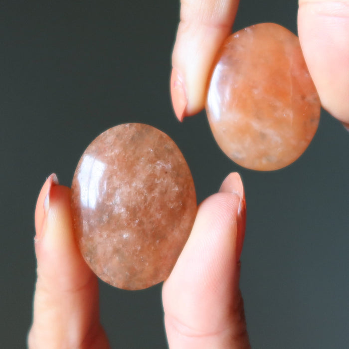 orange aventurine ovals