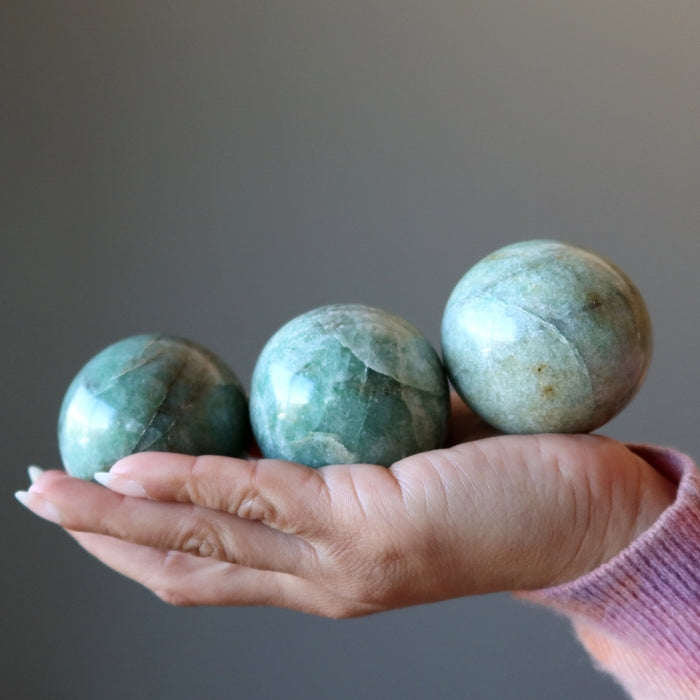 Green Aventurine Sphere Lucky Streaks Crystal Ball