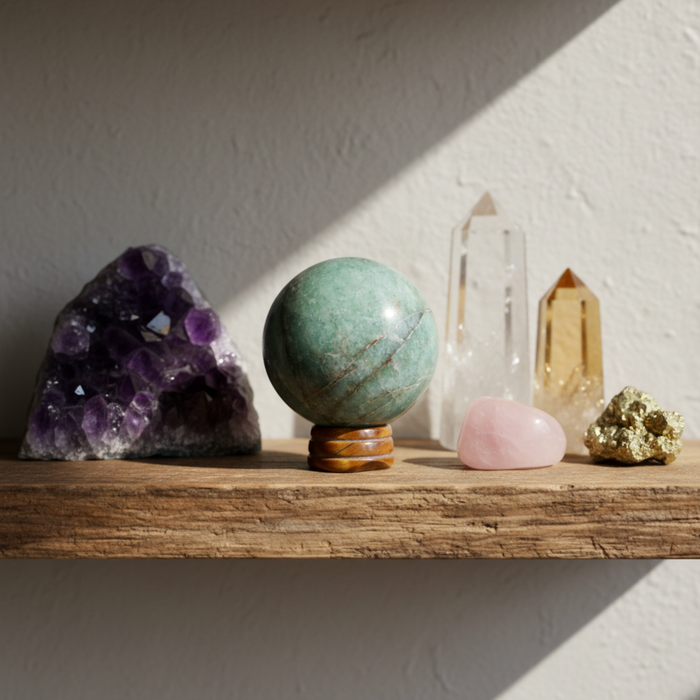 Green Aventurine Sphere Lucky Streaks Crystal Ball