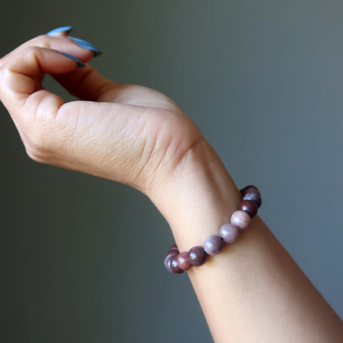 Purple Aventurine bracelet on wrist