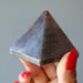 gray stormy aventurine pyramid