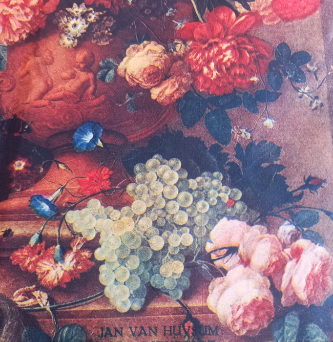 1931 Vintage Ephemera Art Print Flowers in a Terracotta Vase Jan van Huysum Historic Dutch