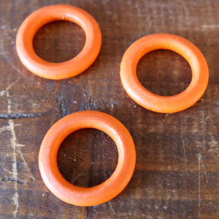 Display Stand Cheerful Bright Orange Wood for Crystal Balls