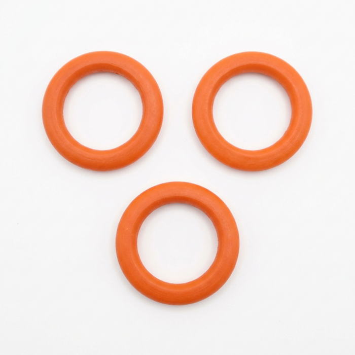 3 Display Stand Cheerful Bright Orange Wood for Crystal Balls