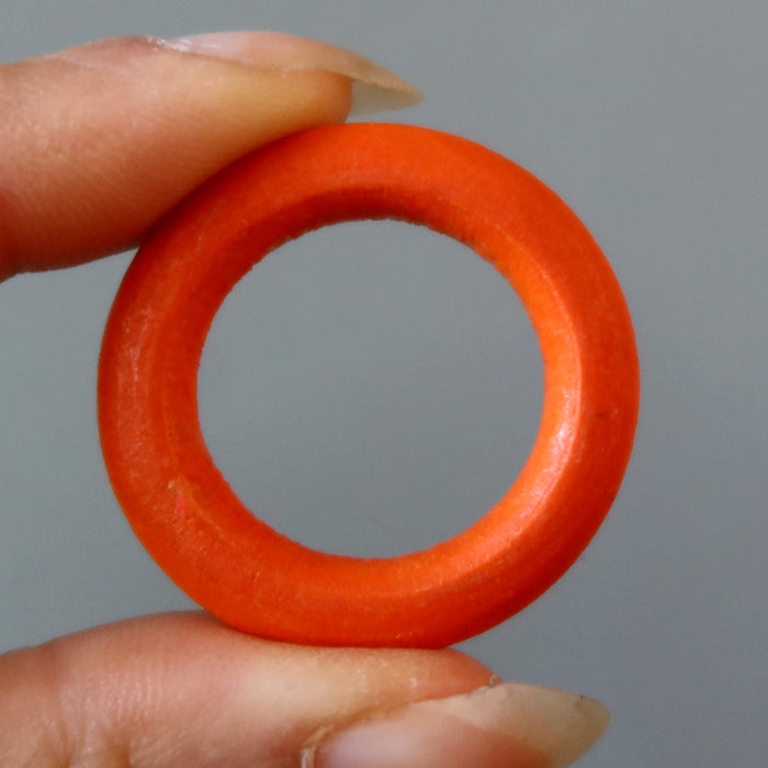 Display Stand Cheerful Bright Orange Wood for Crystal Balls