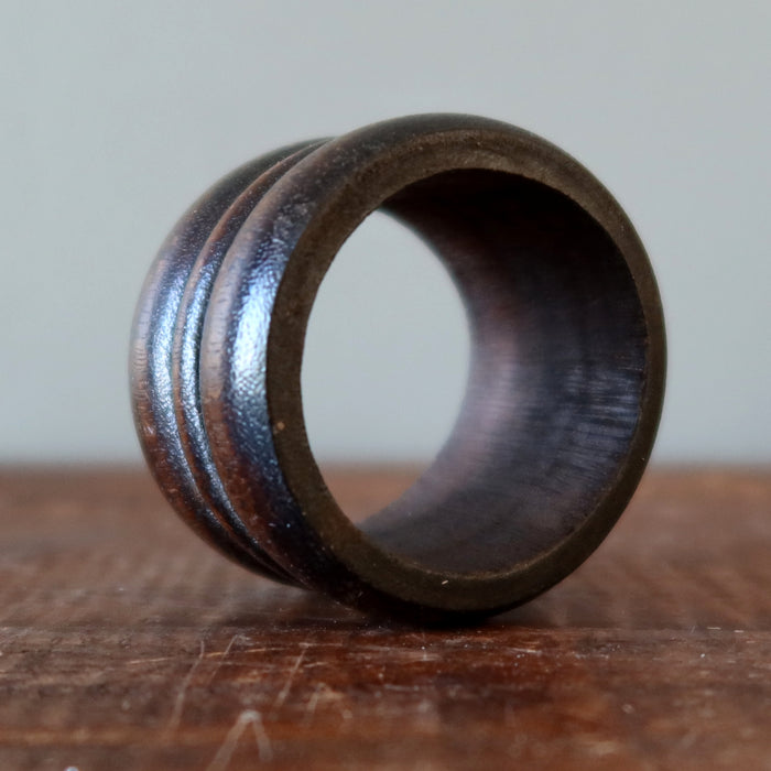 Display Stand Dark Brown Wood Accent for Crystal Balls