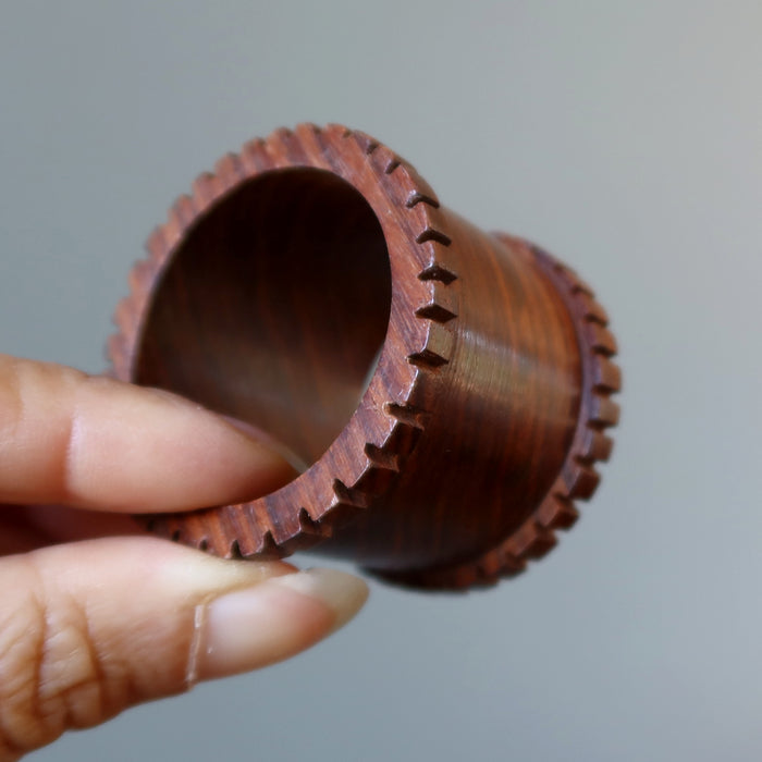 Display Stand Tall Brown Wood Holder for Crystal Balls