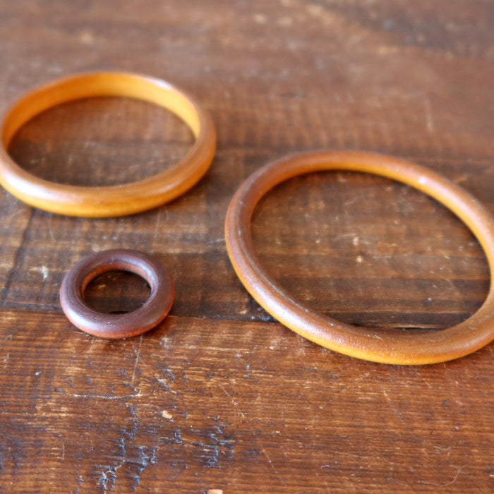 Display Stand Dark Brown Wood Ring for Crystal Balls