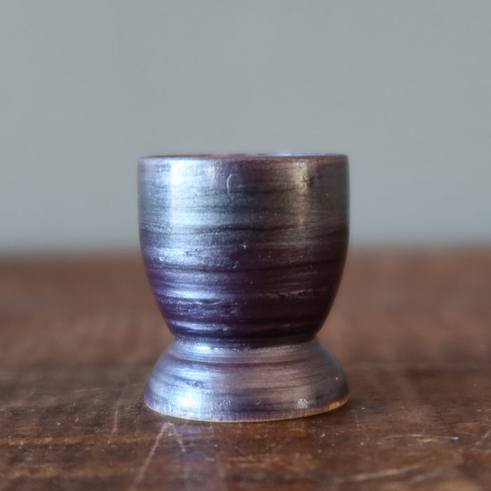 Display Stand for Crystal Egg Shiny Purple Wood