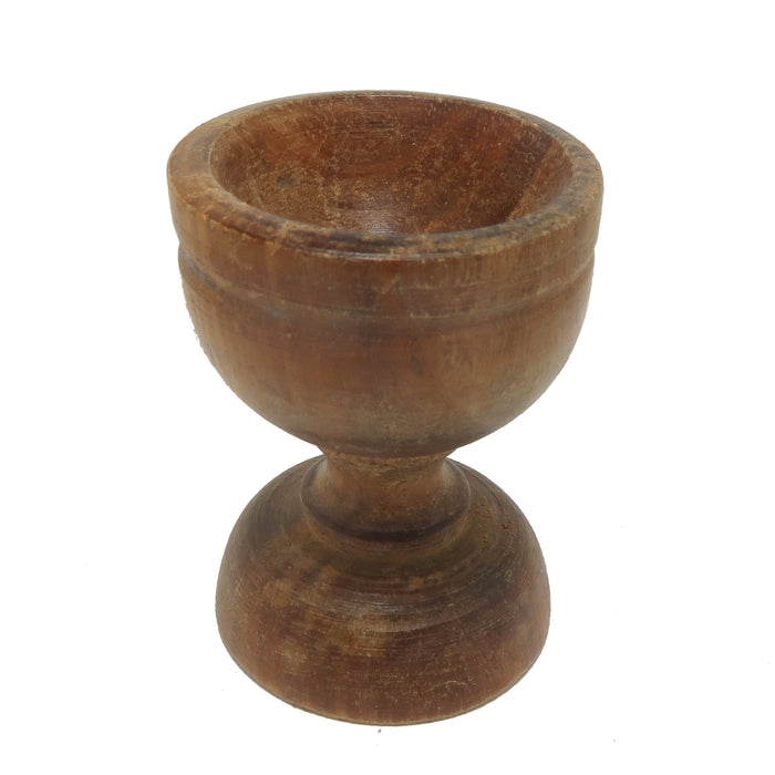 Display Stand Rustic Brown Wood Goblet for Crystal Eggs