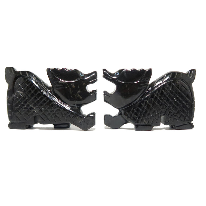 pair of blackstone dragons