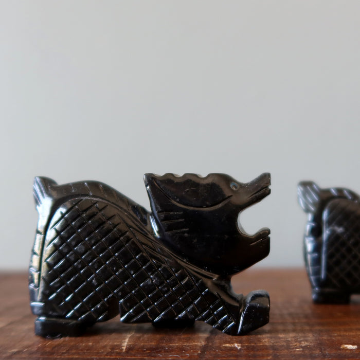 pair of blackstone dragons