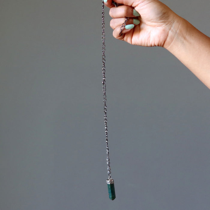 bloodstone pendulum necklace