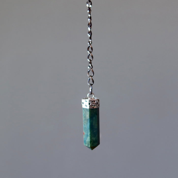 bloodstone pendulum necklace