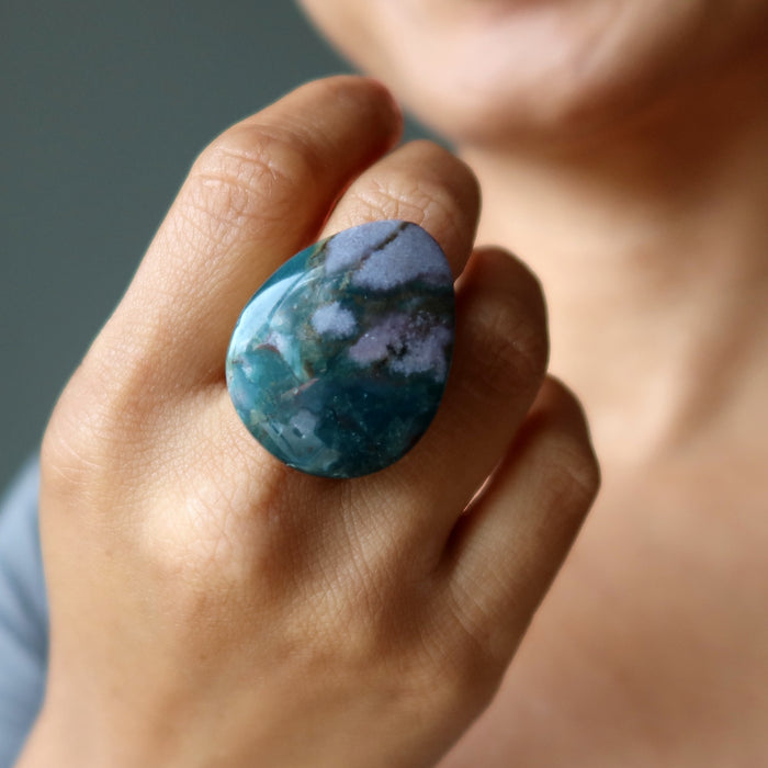 bloodstone statement ring