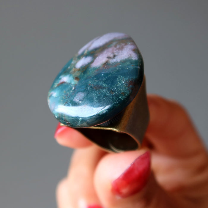 bloodstone statement ring