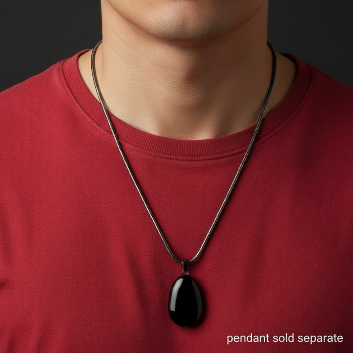 Brass Chain Necklace Gunmetal Thick Snake