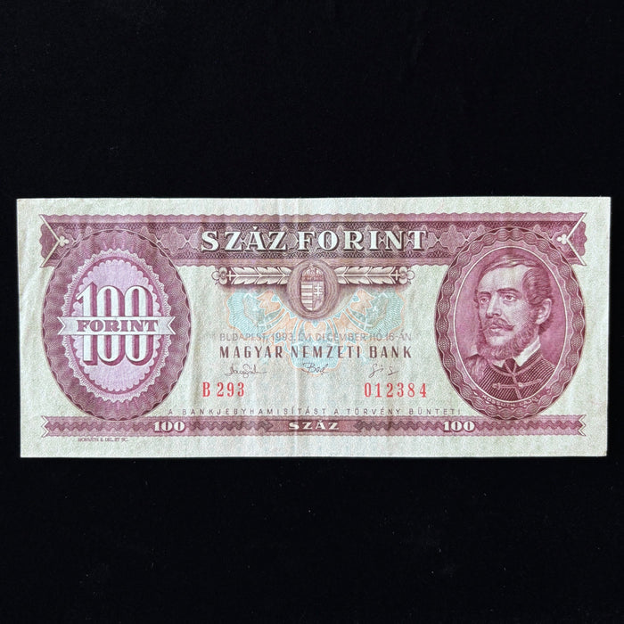 Vintage Banknote 1993 Hungary 100 Forint UV Verified Revolution History Currency