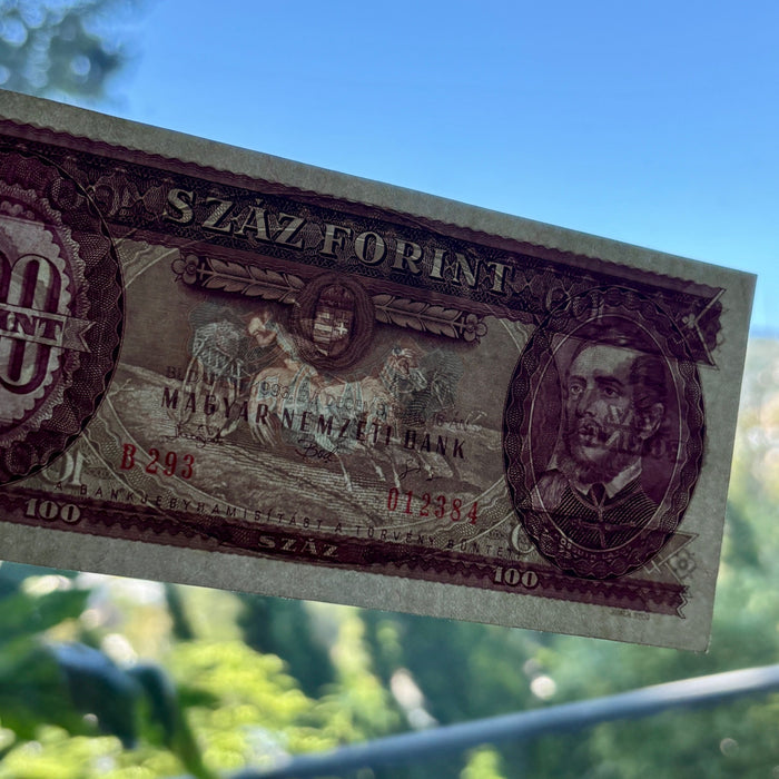 Vintage Banknote 1993 Hungary 100 Forint UV Verified Revolution History Currency