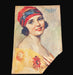 picture of a lady on vintage paper ephemera from Hungary 1930