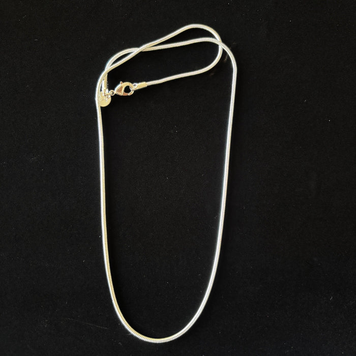 Lot of 8 Sterling Silver Snake Chains 20" 2mm Necklaces