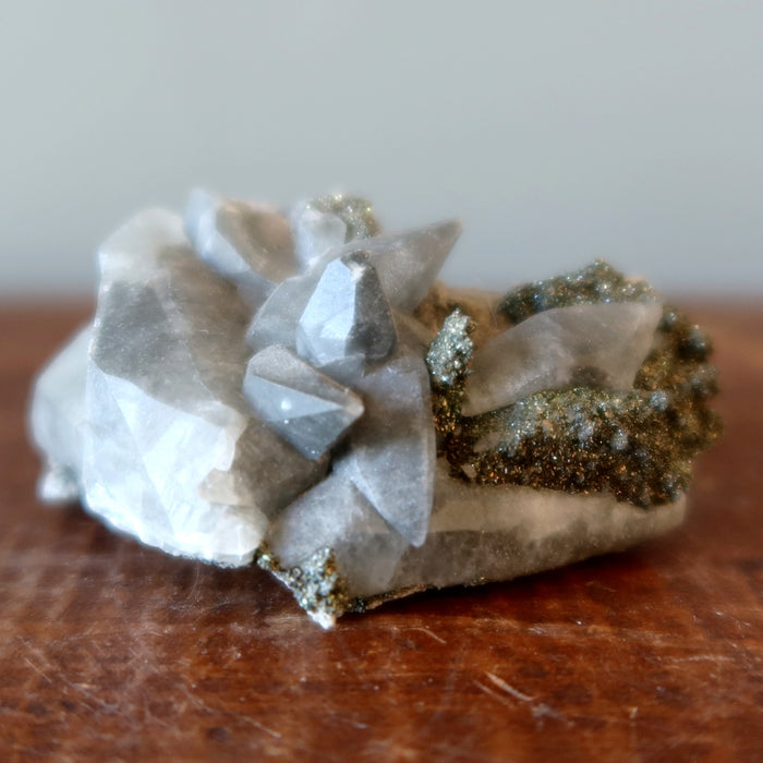 Dogtooth Calcite Cluster Breathtaking Chalcopyrite 2.25 Inch