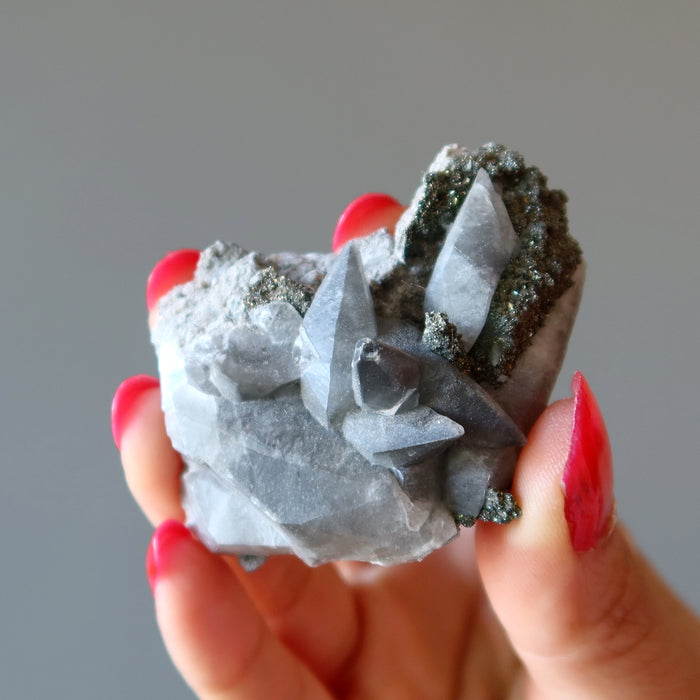 Dogtooth Calcite Cluster Breathtaking Chalcopyrite 2.25 Inch