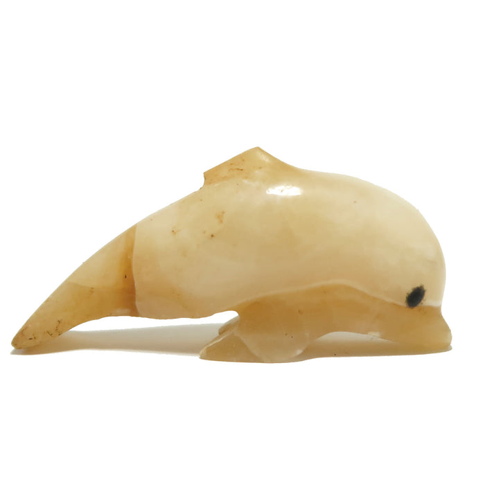 yellow calcite dolphin