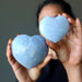 blue calcite hearts