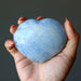 blue calcite heart