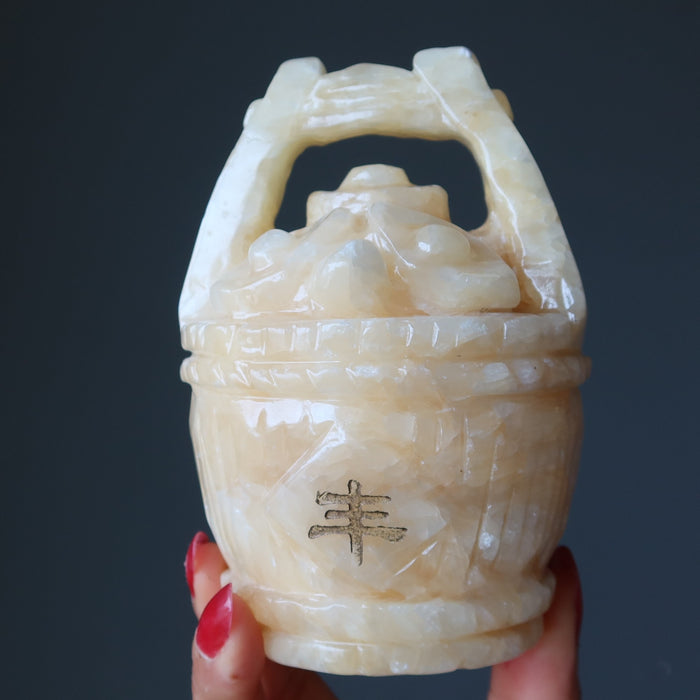 Yellow Calcite Money Bucket 