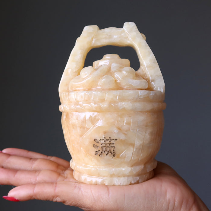 Yellow Calcite Money Bucket 