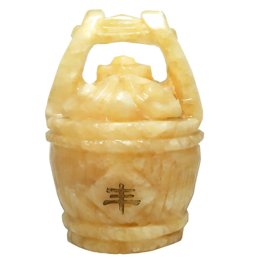 Yellow Calcite Money Bucket 