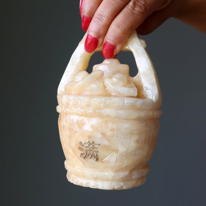 Yellow Calcite Money Bucket 