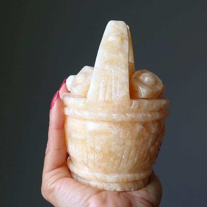 Yellow Calcite Money Bucket 