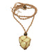 yellow calcite tumbled macrame necklace