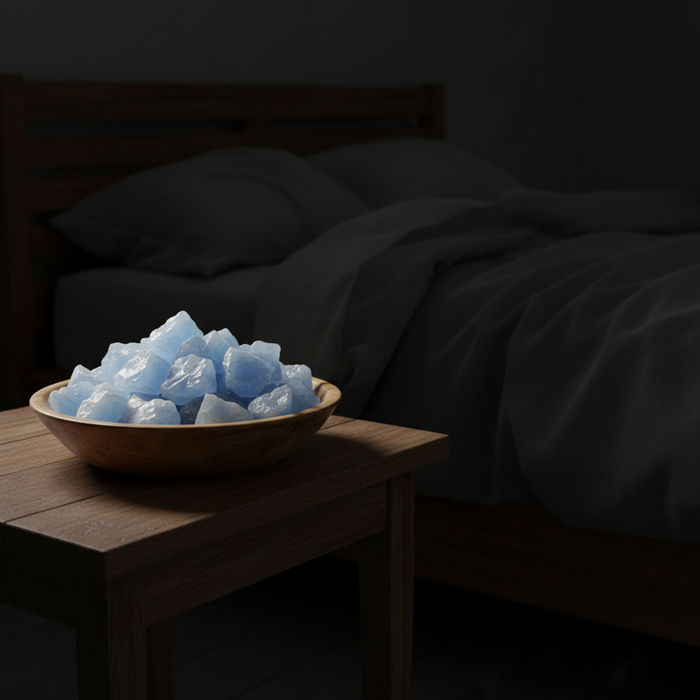 Blue Calcite Raw Crystal Bundle Sky Mandala Set of 35