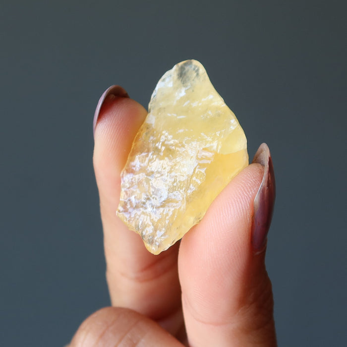 rough yellow calcite stone