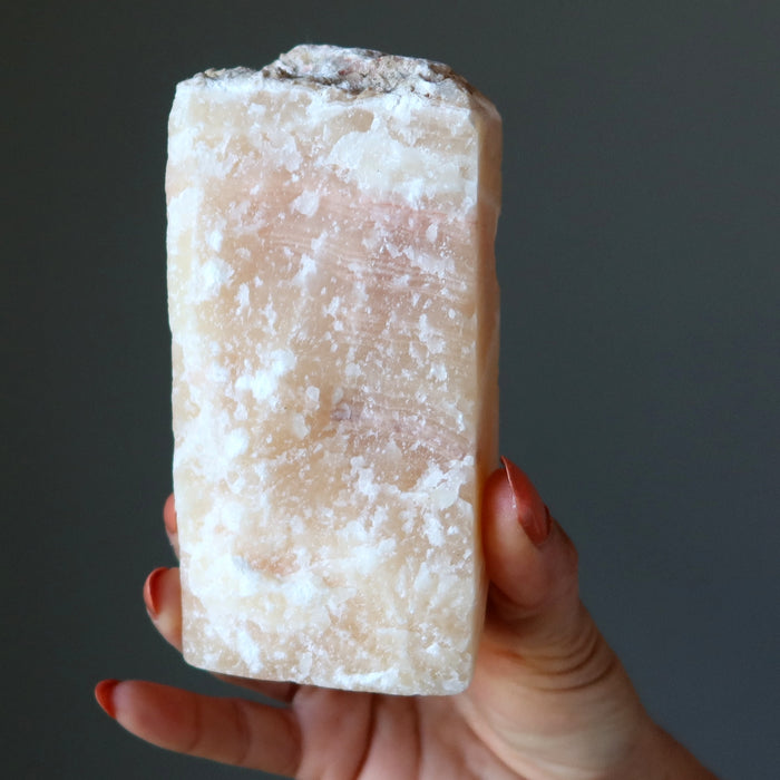 Golden Calcite Display Sculpture Big Happy Stone 5 Inch