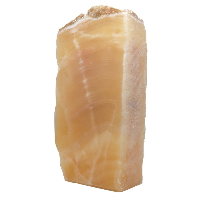 Golden Calcite Display Sculpture Big Happy Stone 5 Inch