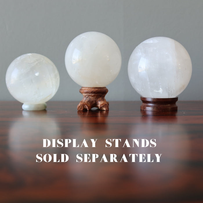 White Calcite Sphere Optical Oracle Crystal Ball