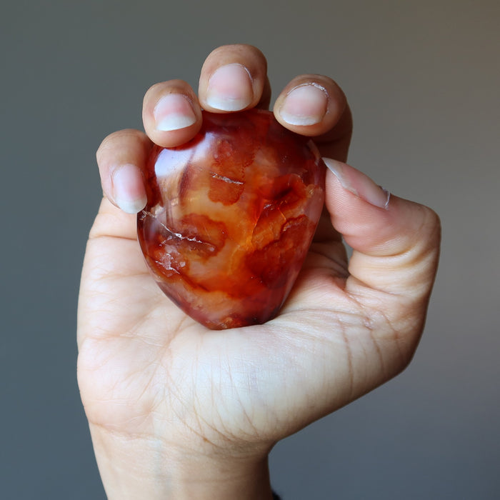 carnelian palm stone