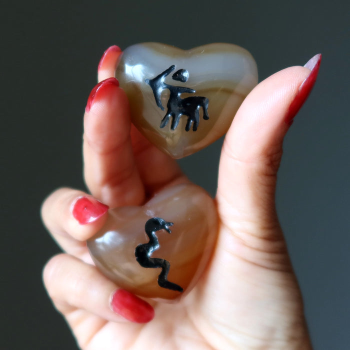 sagittarius archer and snake carnelian heart